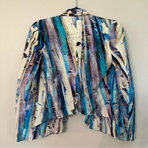 Rebecca Minkoff Becky Blazer Silk w/ Shawl Collar and Light Shoulder Pads Sz sm - Picture 14 of 15